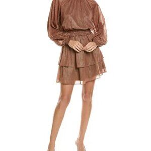 Lost + Wander Downtown Lights Mini Dress In Brown